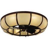 Bottom view of Prime Dome Chandel-Air showing fan and light ring.