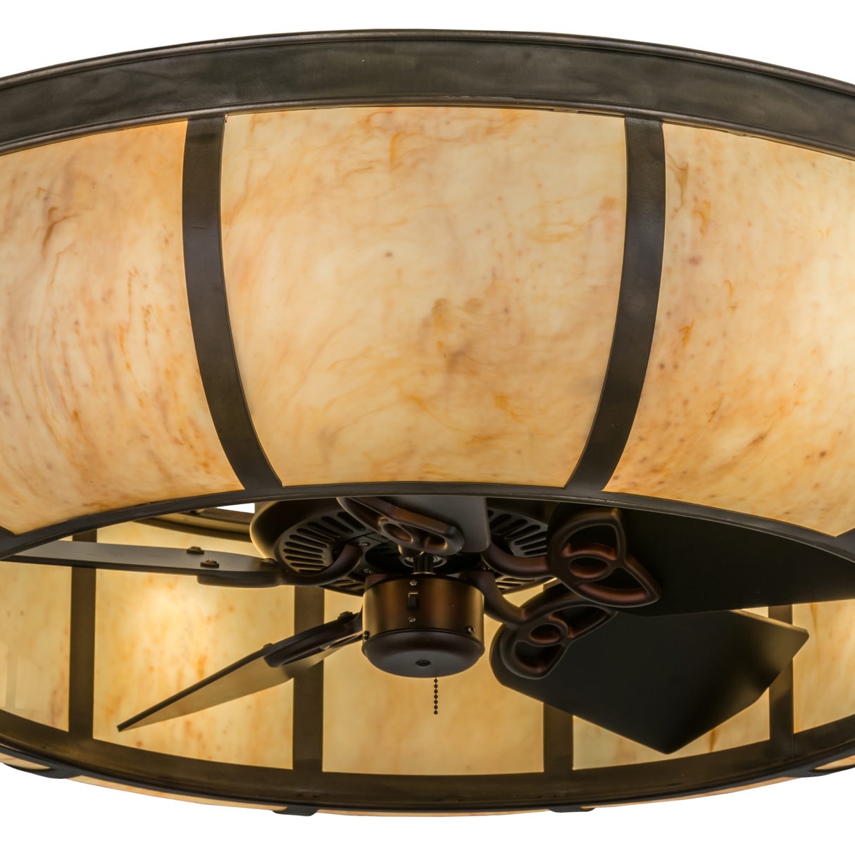 Close-up lit view focusing on Idalight pattern and metal craftsmanship.
