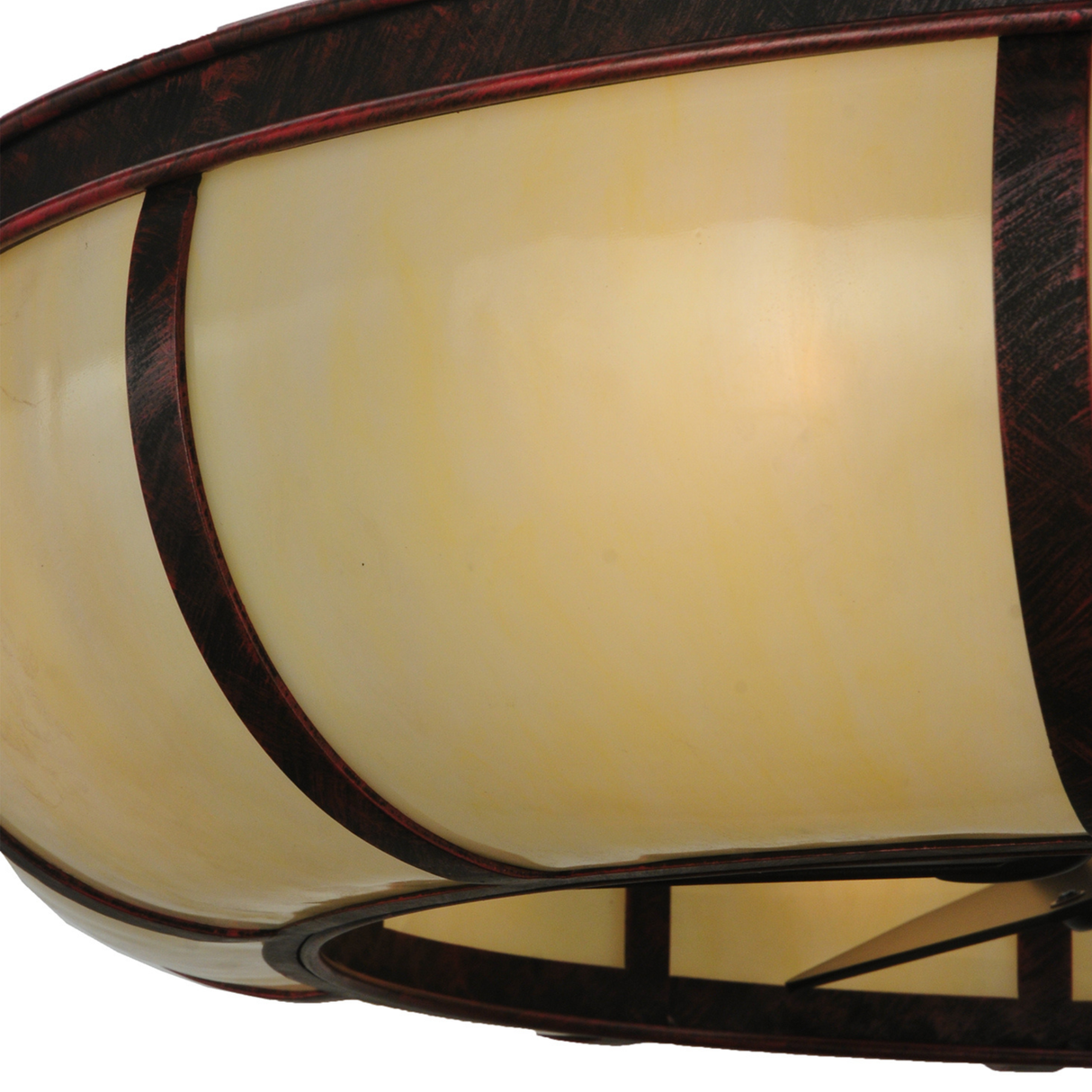 Close-up of bronze frame and Idalight shade on Prime Dome Chandel-Air.
