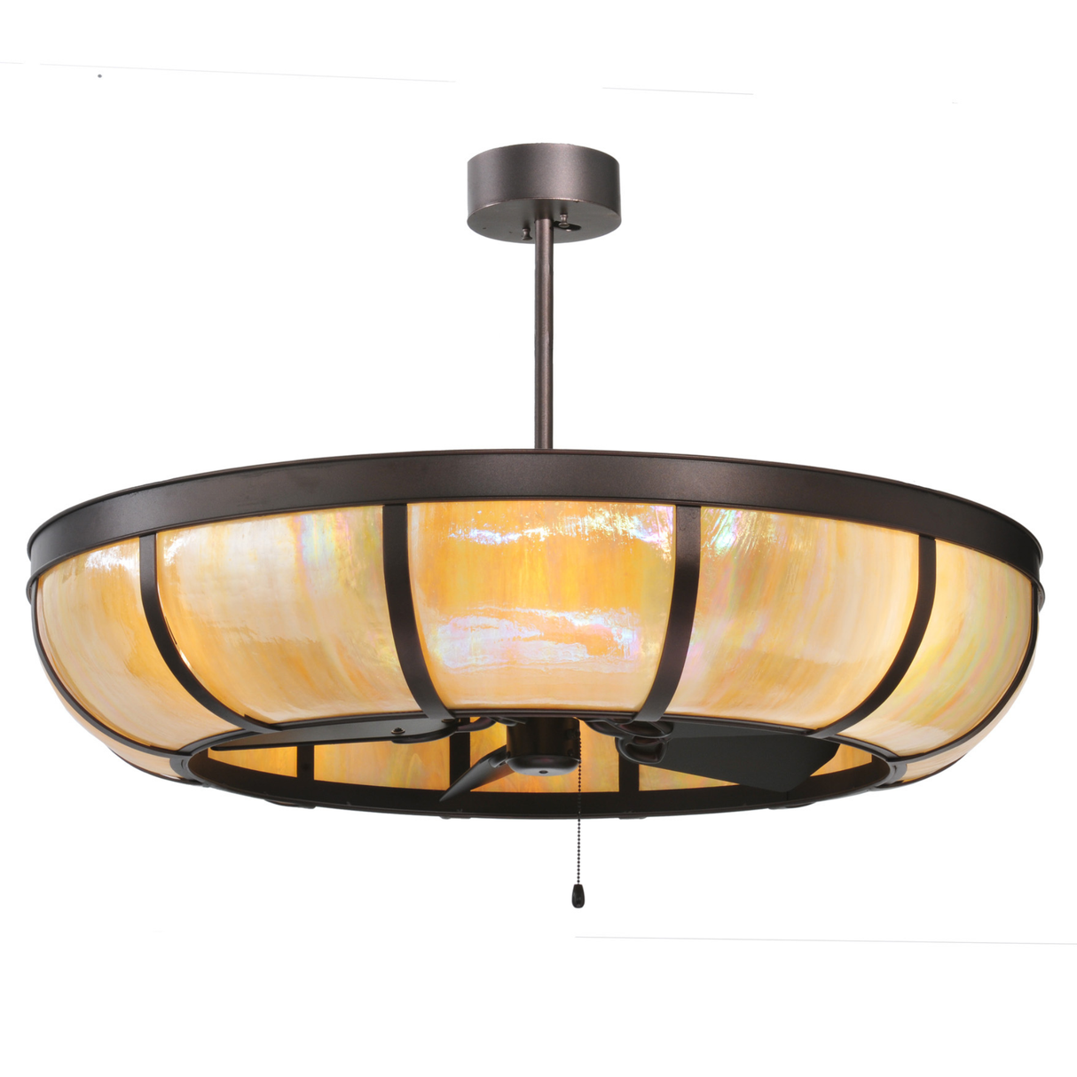 Alternate lit view showing warm amber illumination through Idalight panels.