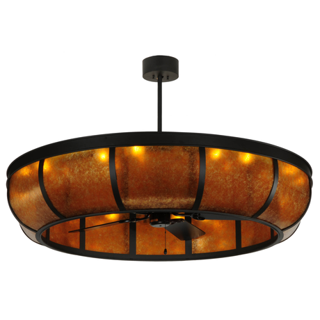 Front view of 56-inch Prime Dome Chandel-Air with amber glow.