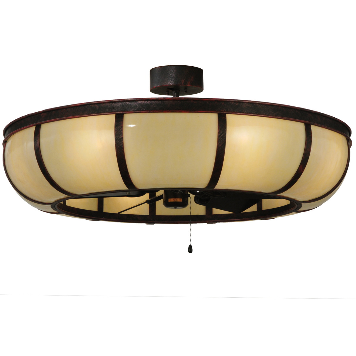 Angled lit view of Prime Dome Chandel-Air with glowing diffuser.