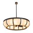 Lit angled view of Prime Dome Chandel-Air with glowing Idalight shade.