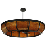 Lower angle of illuminated Prime Dome Chandel-Air ceiling light.
