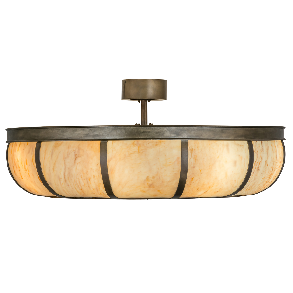 Side lit view of Chandel-Air showing marbled Travertine Idalight diffuser.