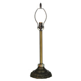 Elegant reeded column table lamp base in brass finish.