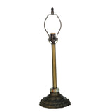 Side view of the reeded column table lamp base.