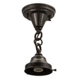 Revival Craftsman Brown Flushmount Hardware with classic brass finish.