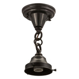 Revival Craftsman Brown Flushmount Hardware with classic brass finish.