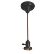 Vintage-style revival pendant hardware with craftsman brown finish.