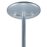 Close-up of the Sparkle Silver metal canopy and stem of the pendant.