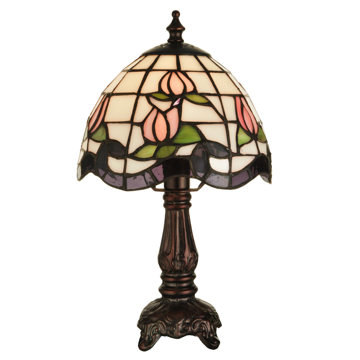 Side view showcasing the intricate details of the Roseborder Mini Lamp.