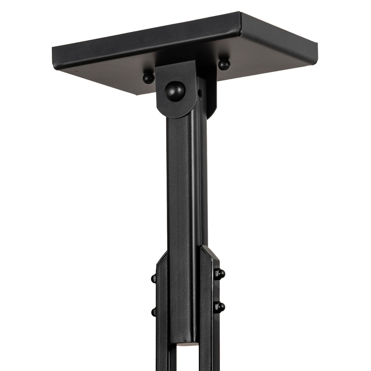 Solar black ceiling canopy and suspension detail of Roylance five light chandelier.