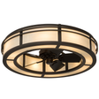 Bottom angled lit view highlighting glowing Idalight diffuser and fan blades.
