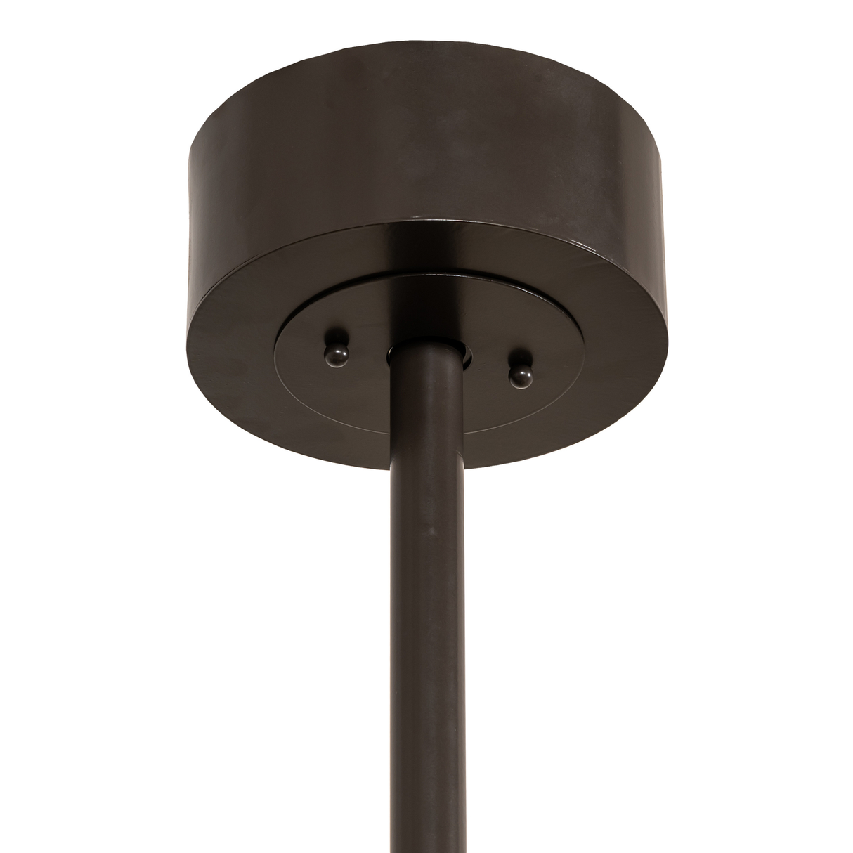 Ceiling canopy detail in matching Timeless Bronze finish with clean mounting design.