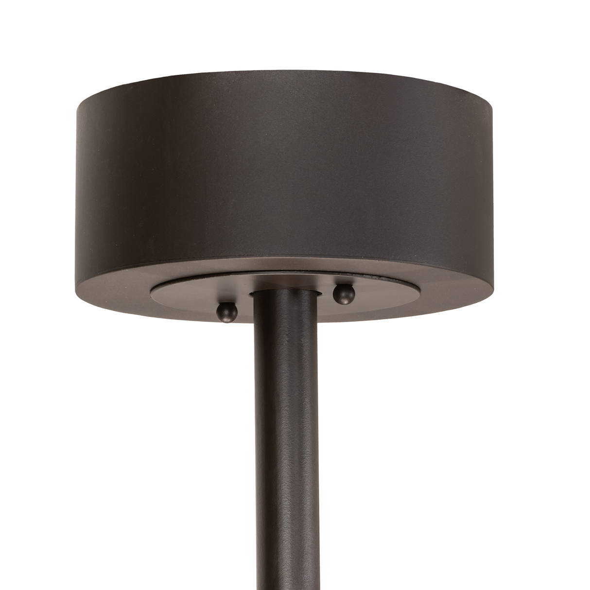 Detailed canopy view of Sargent Chandel-Air with bronze finish mount.