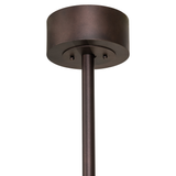 Ceiling canopy detail of Sargent chandelier fan with bronze finish.