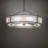Sargent Chandel-Air softly illuminated in a dim ambient room, highlighting silver frame and gentle glow.
