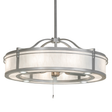 Sargent Chandel-Air front lit view featuring silver finish and glowing white Idalight diffuser.