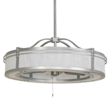 Sargent Chandel-Air front unlit view on white background showing full fixture and silver finish.