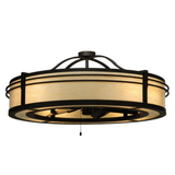 Sargent Chandel-Air lit front angle view with Oil Rubbed Bronze frame.