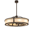 Sargent Chandel-Air chandelier fan with warm Sahara Taupe Idalight diffuser.