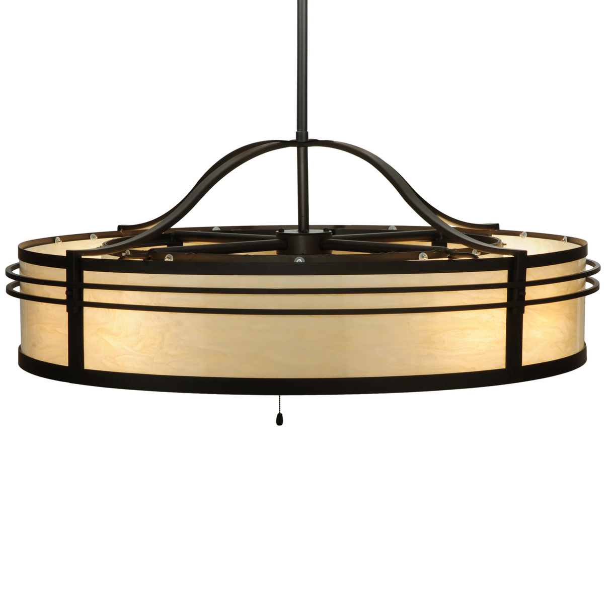 Side lit view of Sargent Chandel-Air showcasing balanced frame and glow.