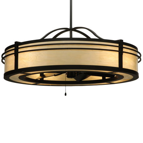 Front view of Sargent Chandel-Air showing fan and light contrast.