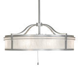 Sargent Chandel-Air side view unlit, emphasizing silver finish and circular silhouette.