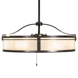 Side profile emphasizing handcrafted metal frame and circular design.