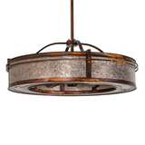 Unlit front view highlighting copper finish and mica panel details.