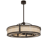 Sargent chandelier fan showcasing bronze framework and elegant diffuser design.