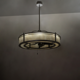 Wide perspective of suspended Sargent Chandel-Air showing full ceiling mount.