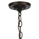 Top detail view of the 13" wide semi-flushmount hardware showcasing intricate craftsmanship.