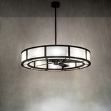 Smythe Craftsman Chandel-Air softly glowing in ambient light.