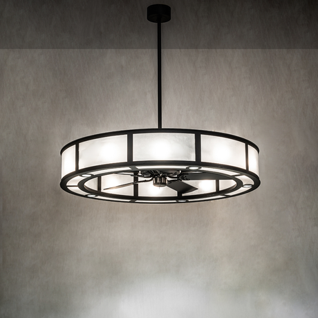 Smythe Craftsman Chandel-Air softly glowing in ambient light.