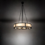 Ambient room view highlighting warm modern lighting and ceiling glow.