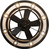 Smythe Craftsman Chandel-Air bottom view showing central fan and lights.