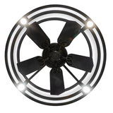 Bottom view of Smythe Craftsman Chandel-Air with integrated LED downlights.