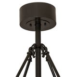 Canopy close-up showing sturdy mounting rod and bronze support arms.