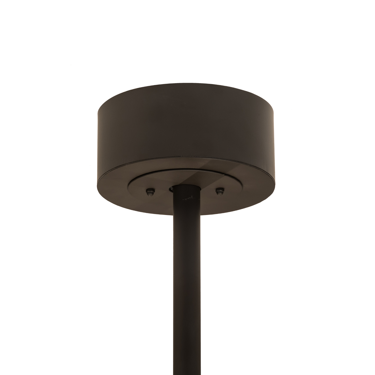 Canopy closeup showing bronze mount and suspension rod detail.