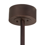 Ceiling canopy detail with Mahogany Bronze finish and clean mount.