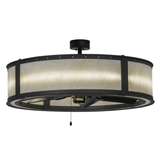 Front angle lit view showing soft Idalight glow and bronze frame.