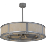 Front unlit view showing sleek nickel frame and Sahara Taupe Idalight panels.