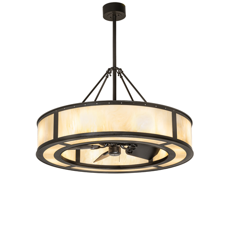 Front view of Smythe Craftsman Chandel-Air ceiling fan light.