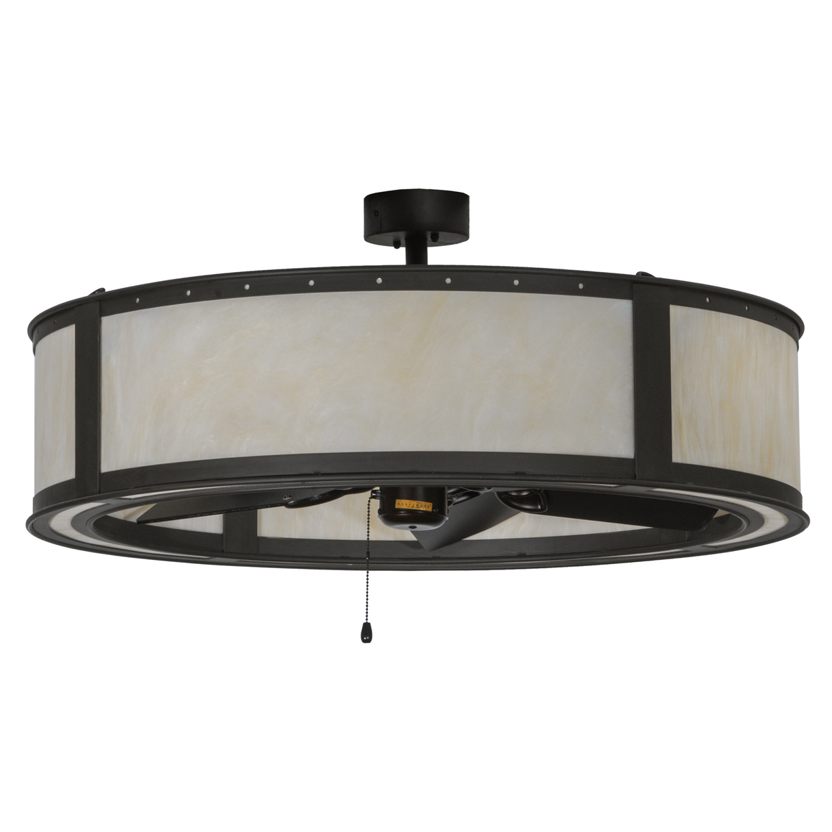 Front unlit view showing matte Idalight diffuser and bronze frame.