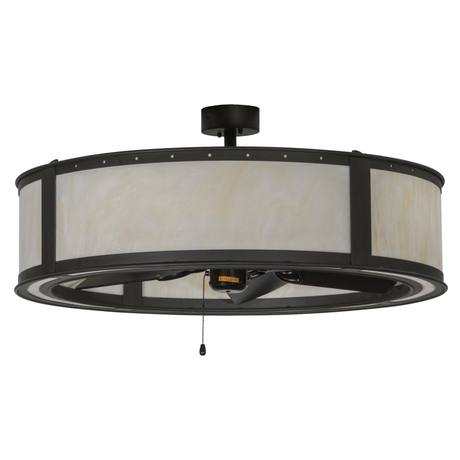 Front unlit view showing matte Idalight diffuser and bronze frame.