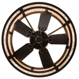 Close-up highlighting mica panel texture and inner fan housing.