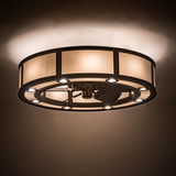 Smythe Craftsman Chandel-Air glowing softly in a dim room..