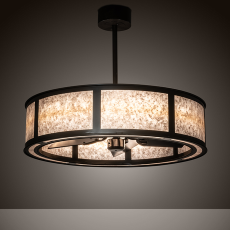 Ambient lit room view highlighting soft silver mica illumination.